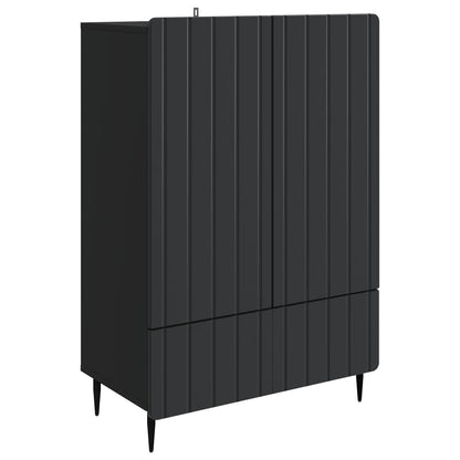 Sideboard med låda Svart 66 x 34,5 x 97 cm Konstruerat trä