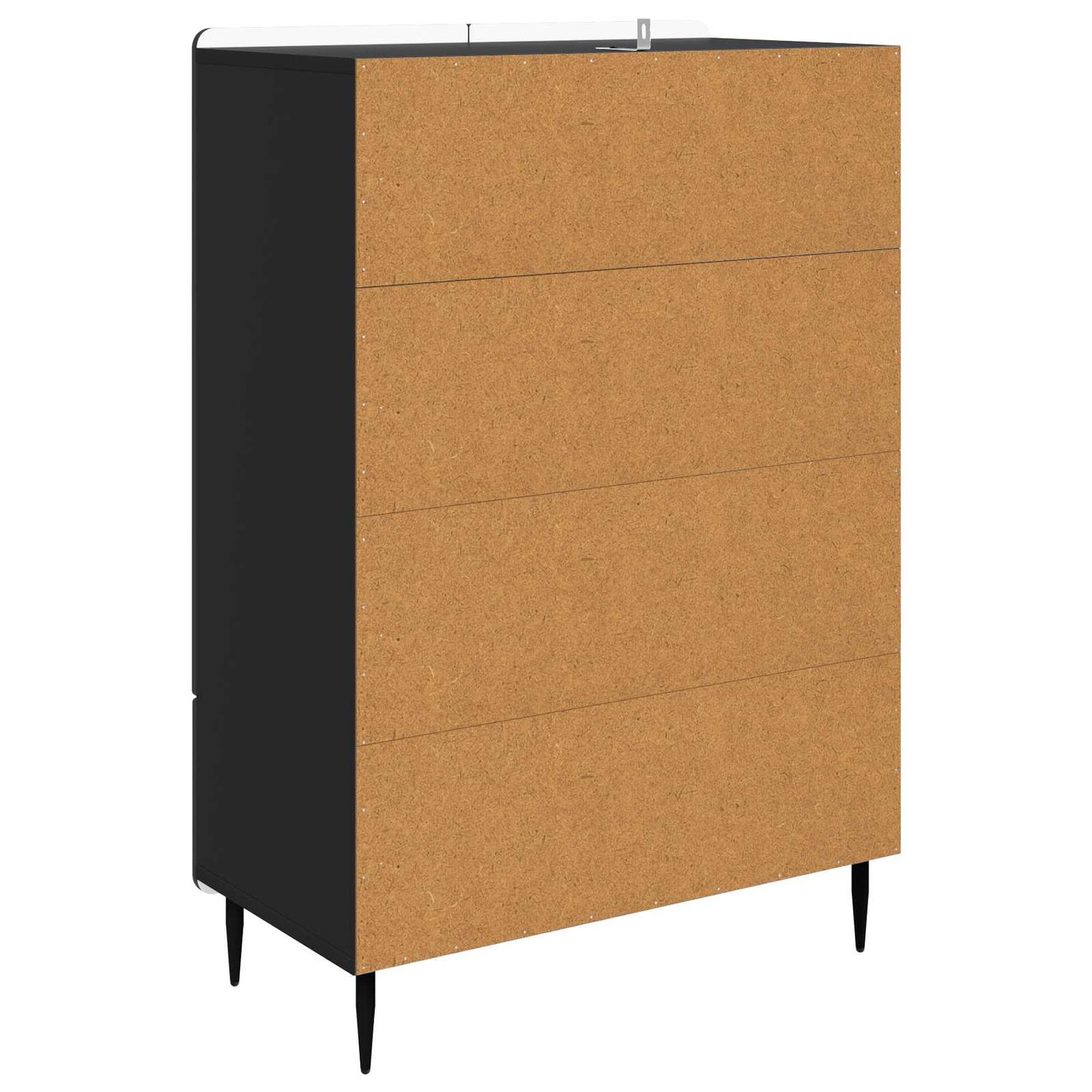 Sideboard med låda Svart 66 x 34,5 x 97 cm Konstruerat trä