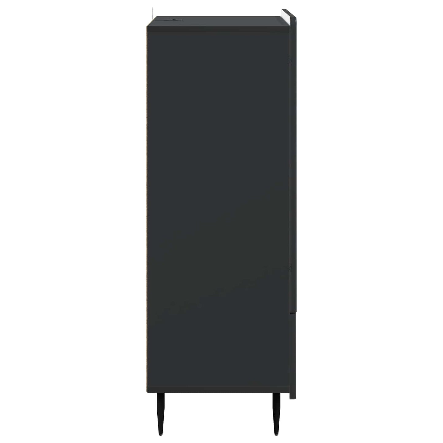 Sideboard med låda Svart 66 x 34,5 x 97 cm Konstruerat trä