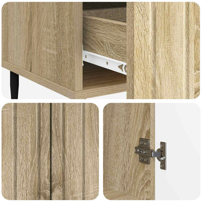 Sideboard med låda Sonoma-ek 66 x 34,5 x 97 cm Konstruerat trä