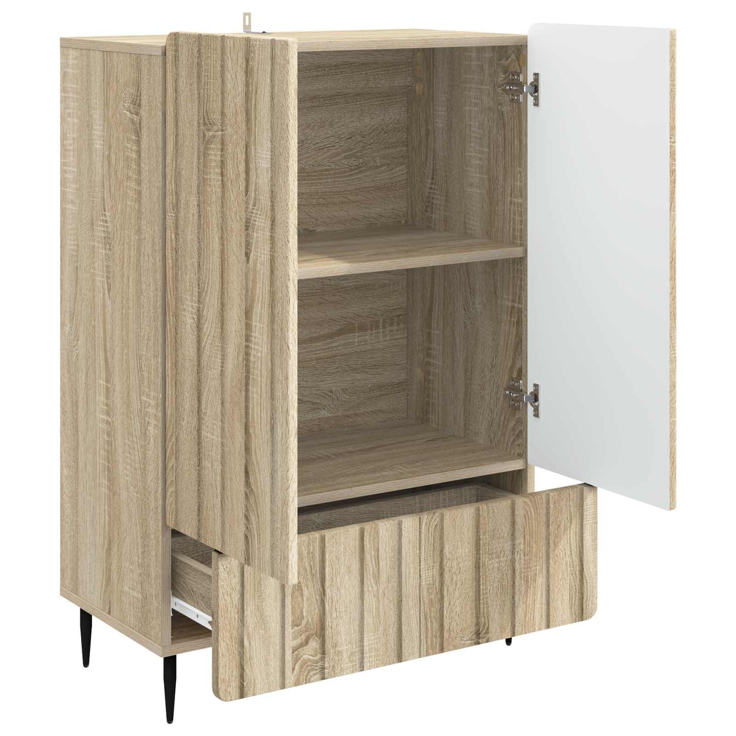 Sideboard med låda Sonoma-ek 66 x 34,5 x 97 cm Konstruerat trä