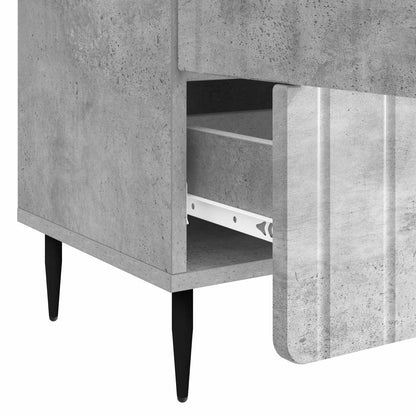 Sideboard med låda Betonggrå 66 x 34,5 x 97 cm Konstruerat trä