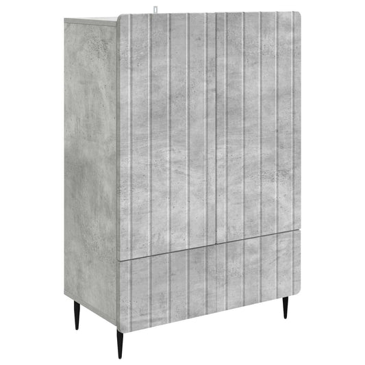 Sideboard med låda Betonggrå 66 x 34,5 x 97 cm Konstruerat trä