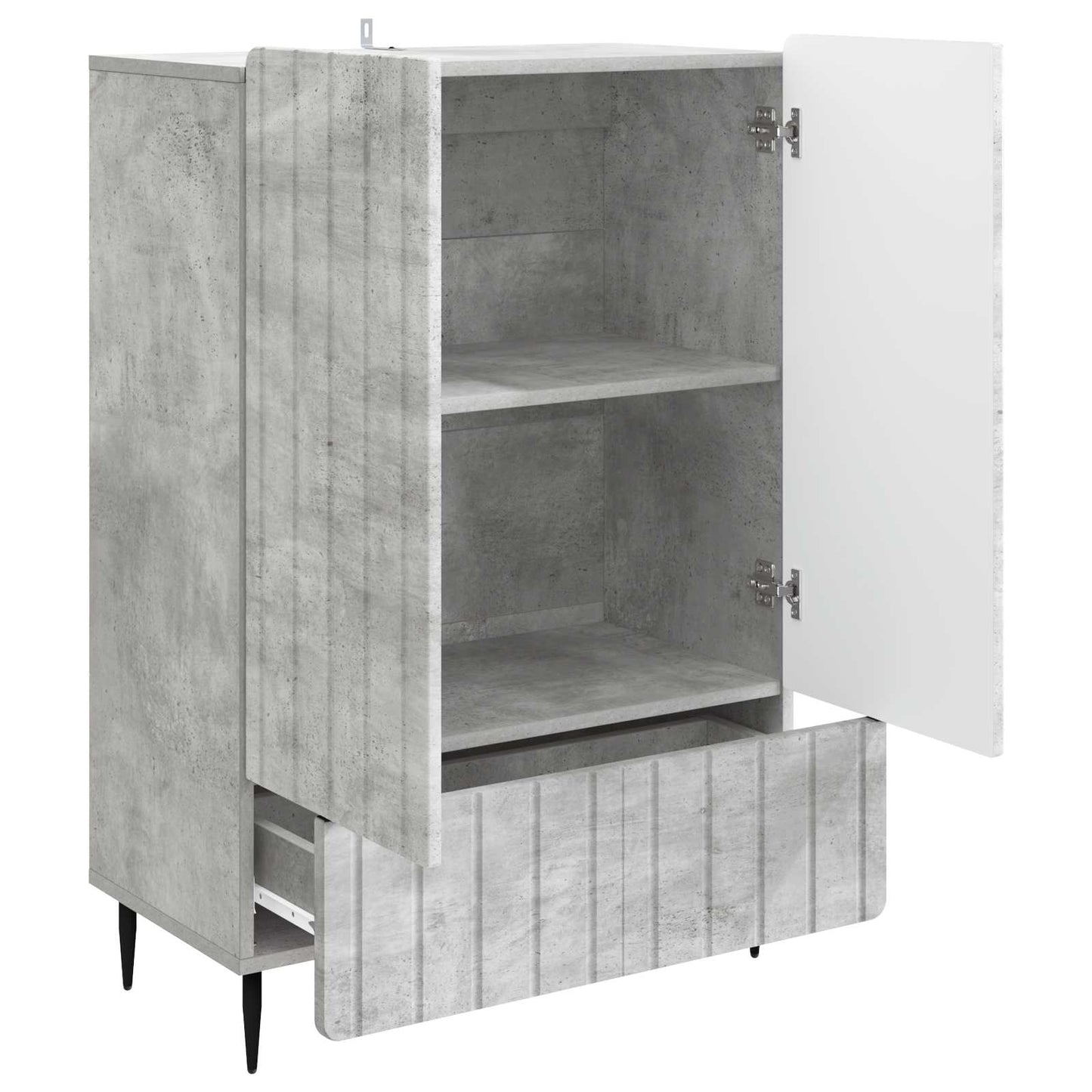 Sideboard med låda Betonggrå 66 x 34,5 x 97 cm Konstruerat trä