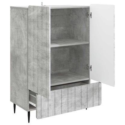 Sideboard med låda Betonggrå 66 x 34,5 x 97 cm Konstruerat trä