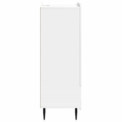 Sideboard Vit högglans 66 x 34,5 x 97 cm Konstruerat trä