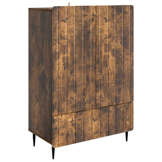 Sideboard med låda Rökt ek 66 x 34,5 x 97 cm Konstruerat trä