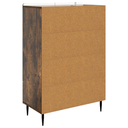 Sideboard med låda Rökt ek 66 x 34,5 x 97 cm Konstruerat trä