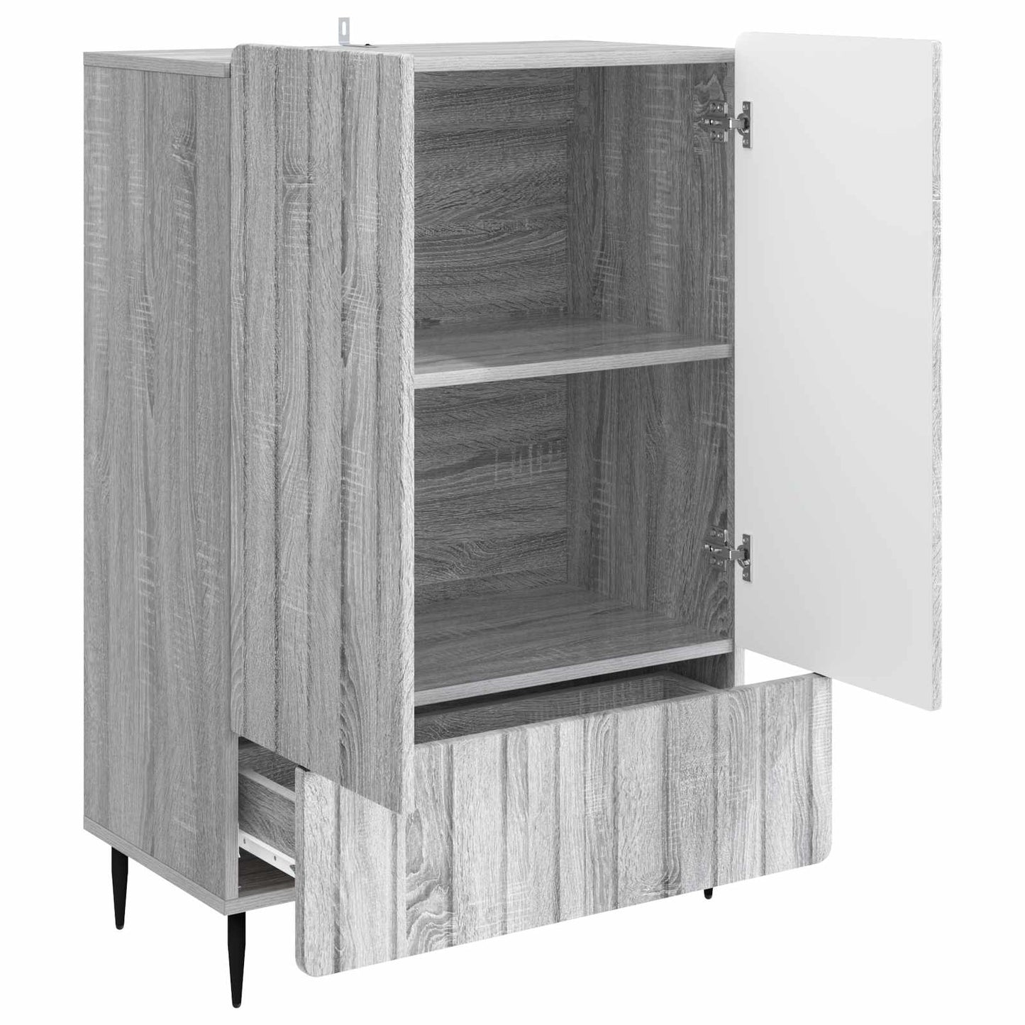 Sideboard Grå sonoma-ek 66 x 34,5 x 97 cm Konstruerat trä
