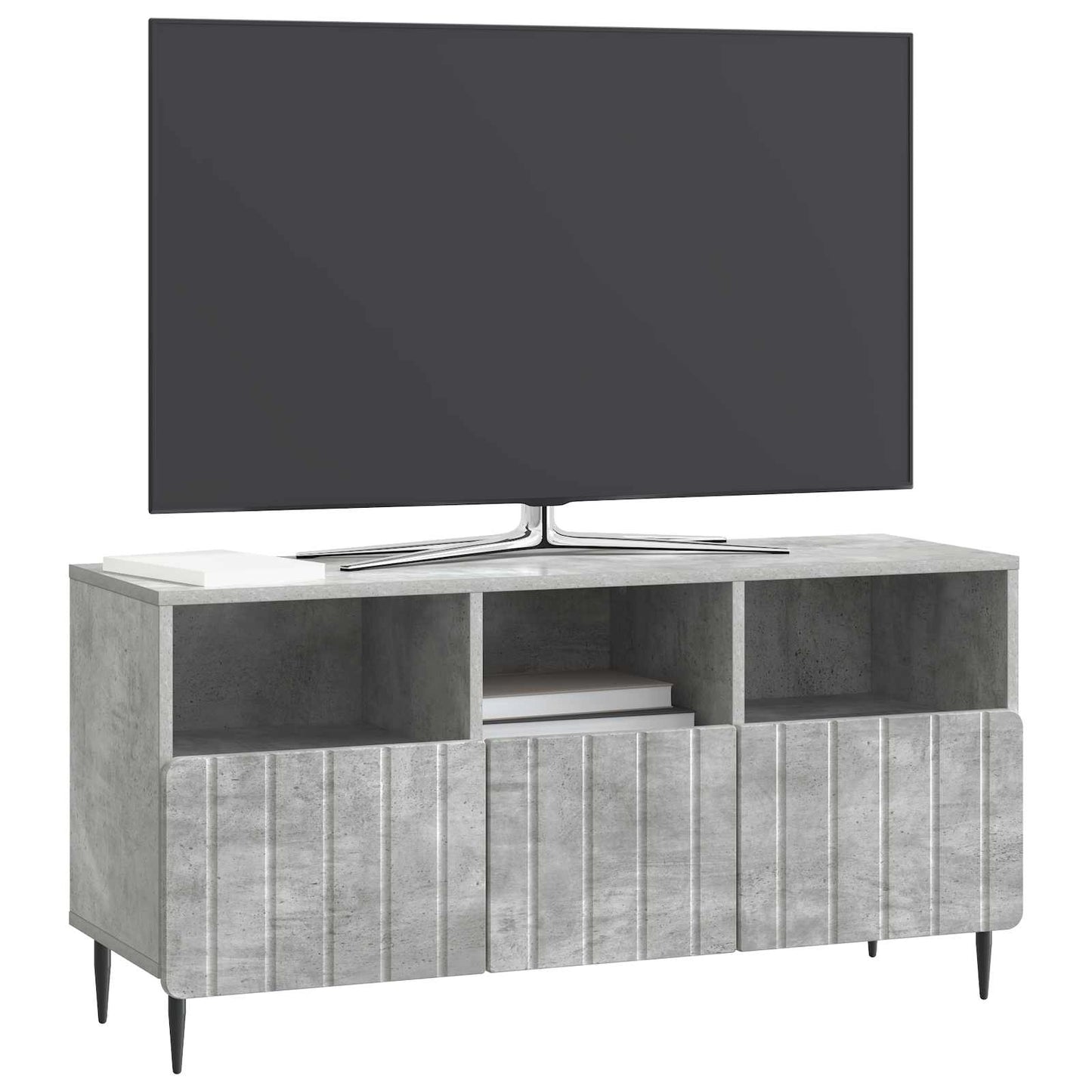 TV-skåp med låda Betonggrå 102 x 34,5 x 50 cm Konstruerat trä
