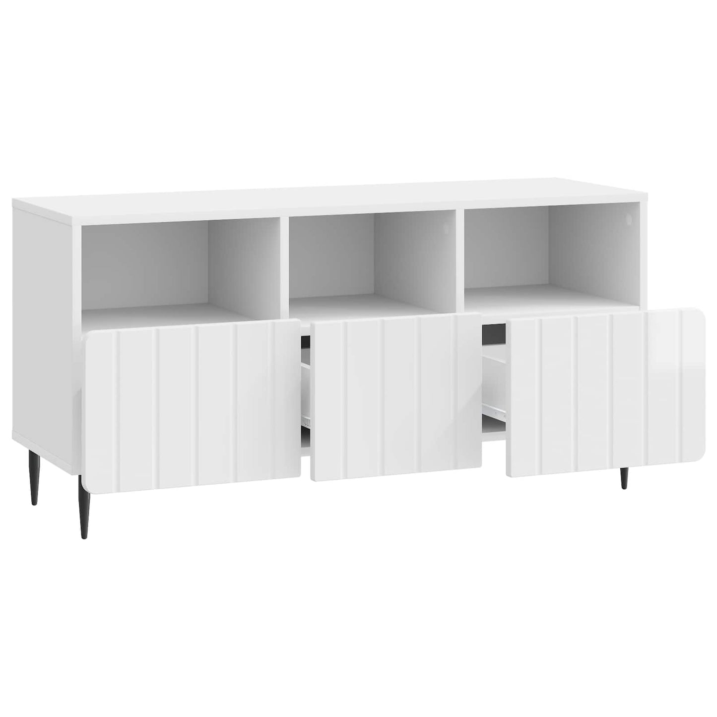 TV-skåp Vit högglans 102 x 34,5 x 50 cm Konstruerat trä