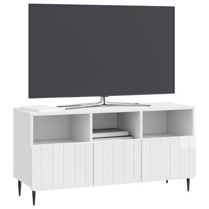 TV-skåp Vit högglans 102 x 34,5 x 50 cm Konstruerat trä