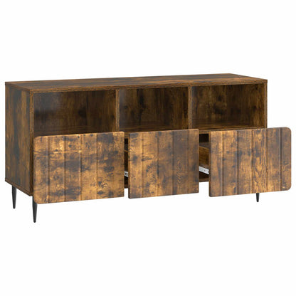 TV-skåp med låda Rökt ek 102 x 34,5 x 50 cm Konstruerat trä
