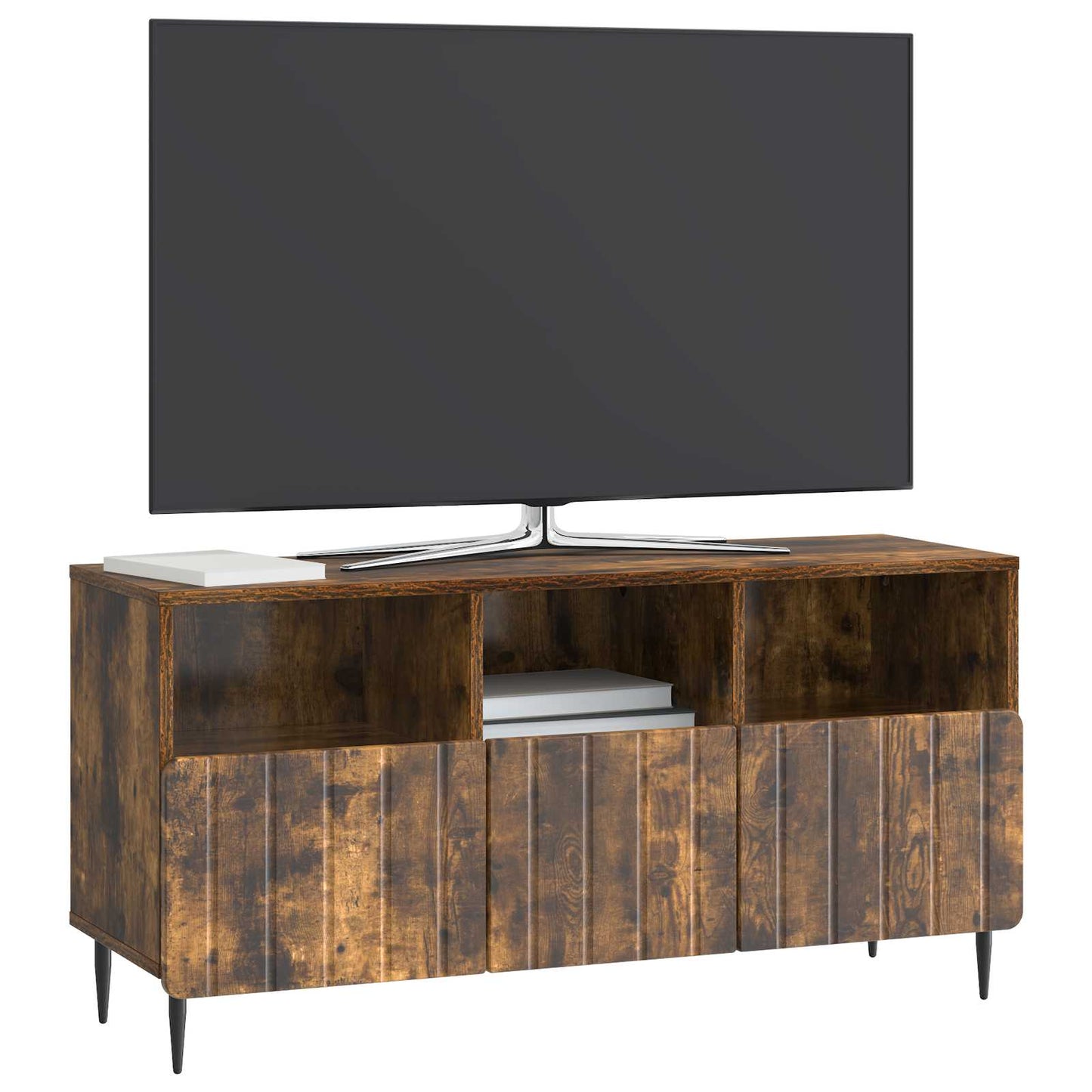TV-skåp med låda Rökt ek 102 x 34,5 x 50 cm Konstruerat trä