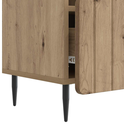 TV-skåp med låda Artisan-ek 102 x 34,5 x 50 cm Konstruerat trä