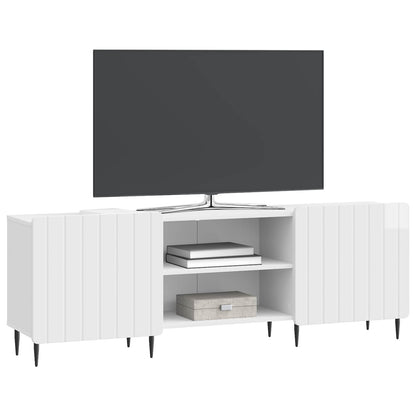 TV-skåp Vit högglans 150 x 31 x 52 cm Konstruerat trä