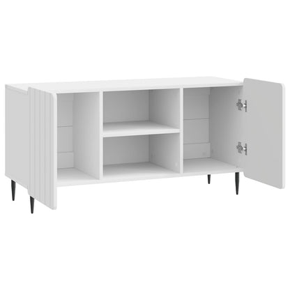 TV-skåp Vit högglans 102 x 34,5 x 52 cm Konstruerat trä