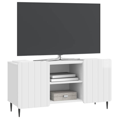 TV-skåp Vit högglans 102 x 34,5 x 52 cm Konstruerat trä