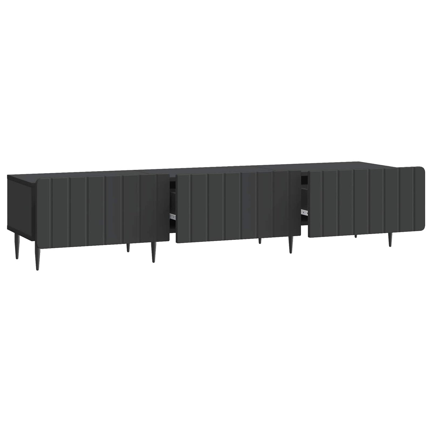 TV-skåp med låda Svart 147 x 34,5 x 32 cm Konstruerat trä