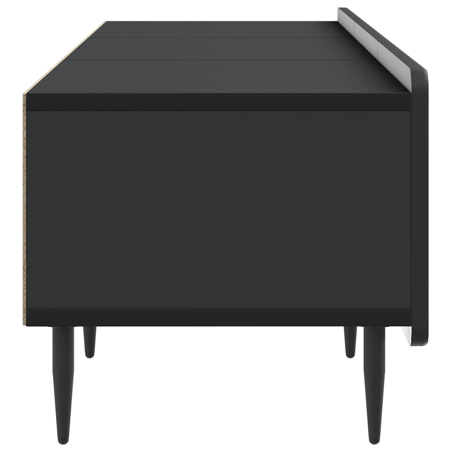 TV-skåp med låda Svart 147 x 34,5 x 32 cm Konstruerat trä