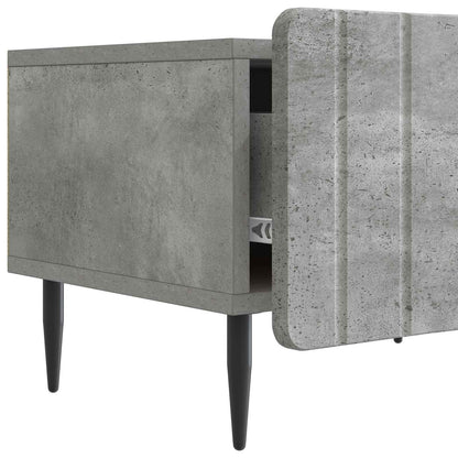 TV-skåp med låda Betonggrå 147 x 34,5 x 32 cm Konstruerat trä