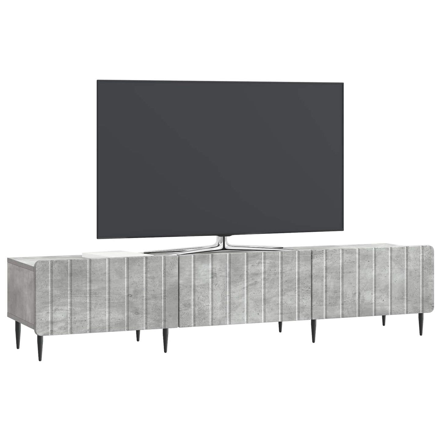 TV-skåp med låda Betonggrå 147 x 34,5 x 32 cm Konstruerat trä