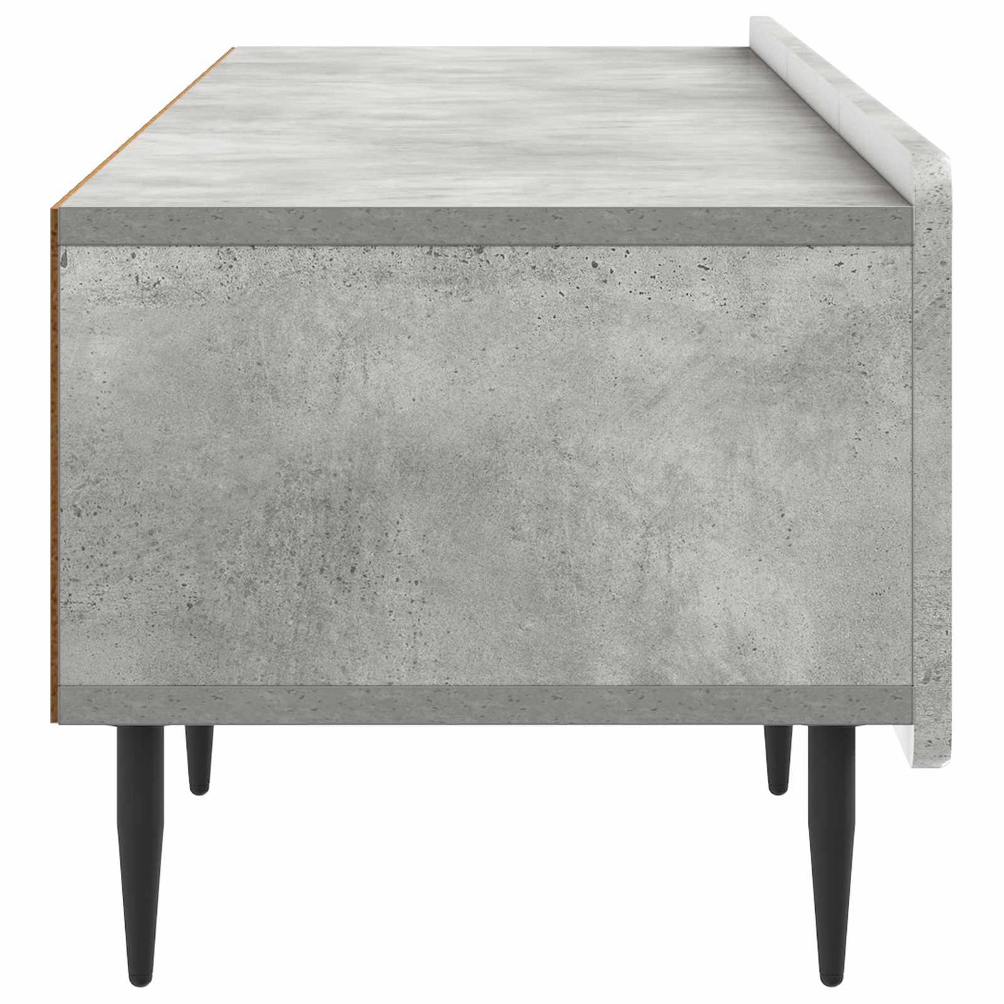 TV-skåp med låda Betonggrå 147 x 34,5 x 32 cm Konstruerat trä