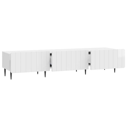 TV-skåp Vit högglans 147 x 34,5 x 32 cm Konstruerat trä