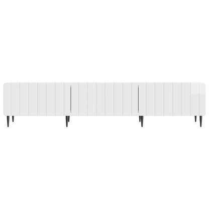 TV-skåp Vit högglans 147 x 34,5 x 32 cm Konstruerat trä