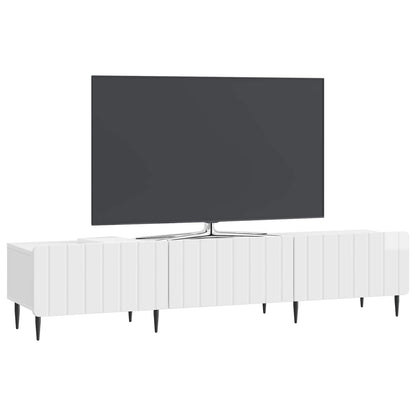 TV-skåp Vit högglans 147 x 34,5 x 32 cm Konstruerat trä