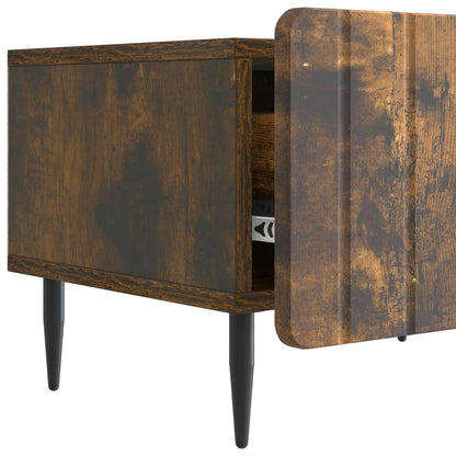 TV-skåp med låda Rökt ek 147 x 34,5 x 32 cm Konstruerat trä