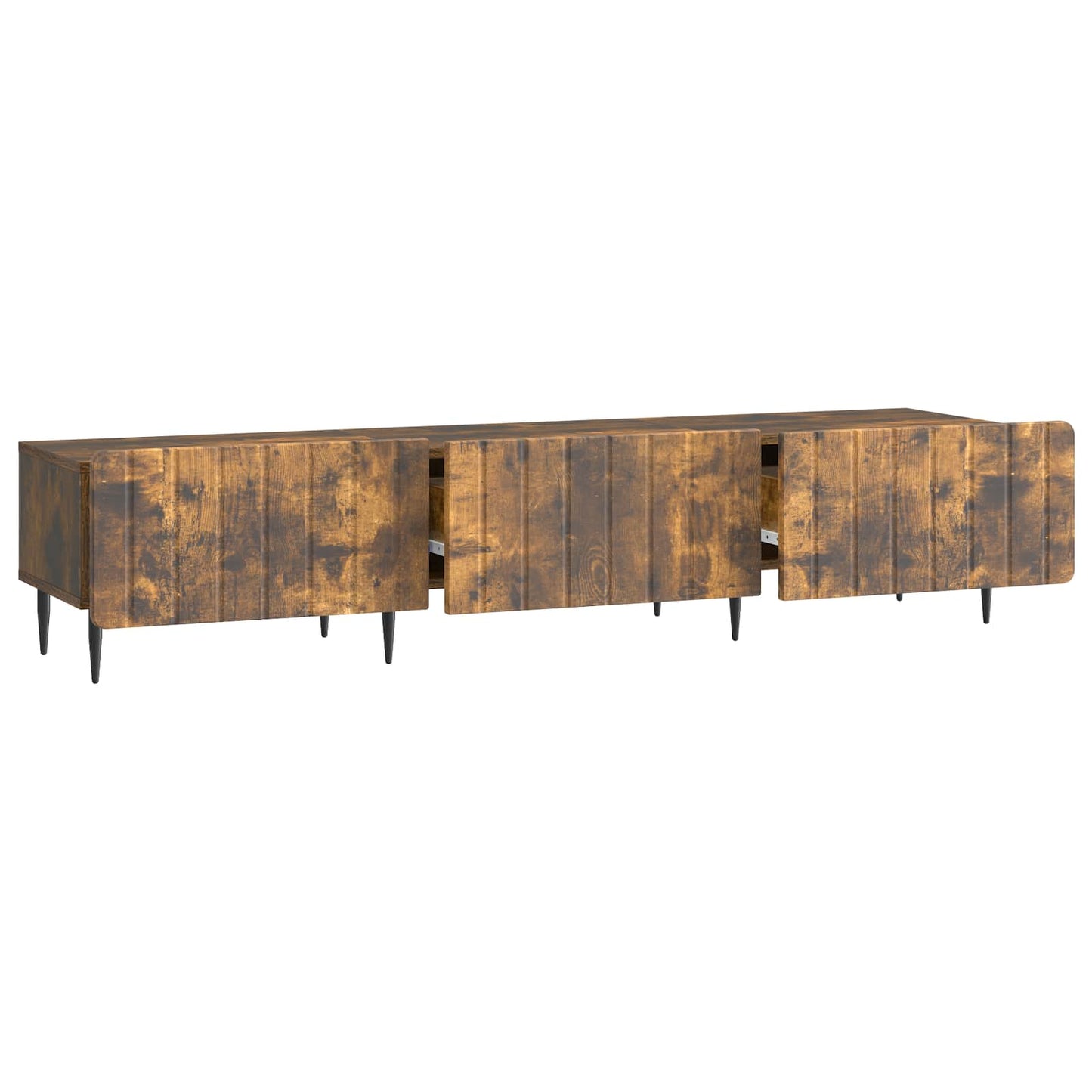 TV-skåp med låda Rökt ek 147 x 34,5 x 32 cm Konstruerat trä