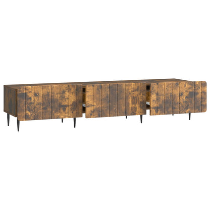 TV-skåp med låda Rökt ek 147 x 34,5 x 32 cm Konstruerat trä