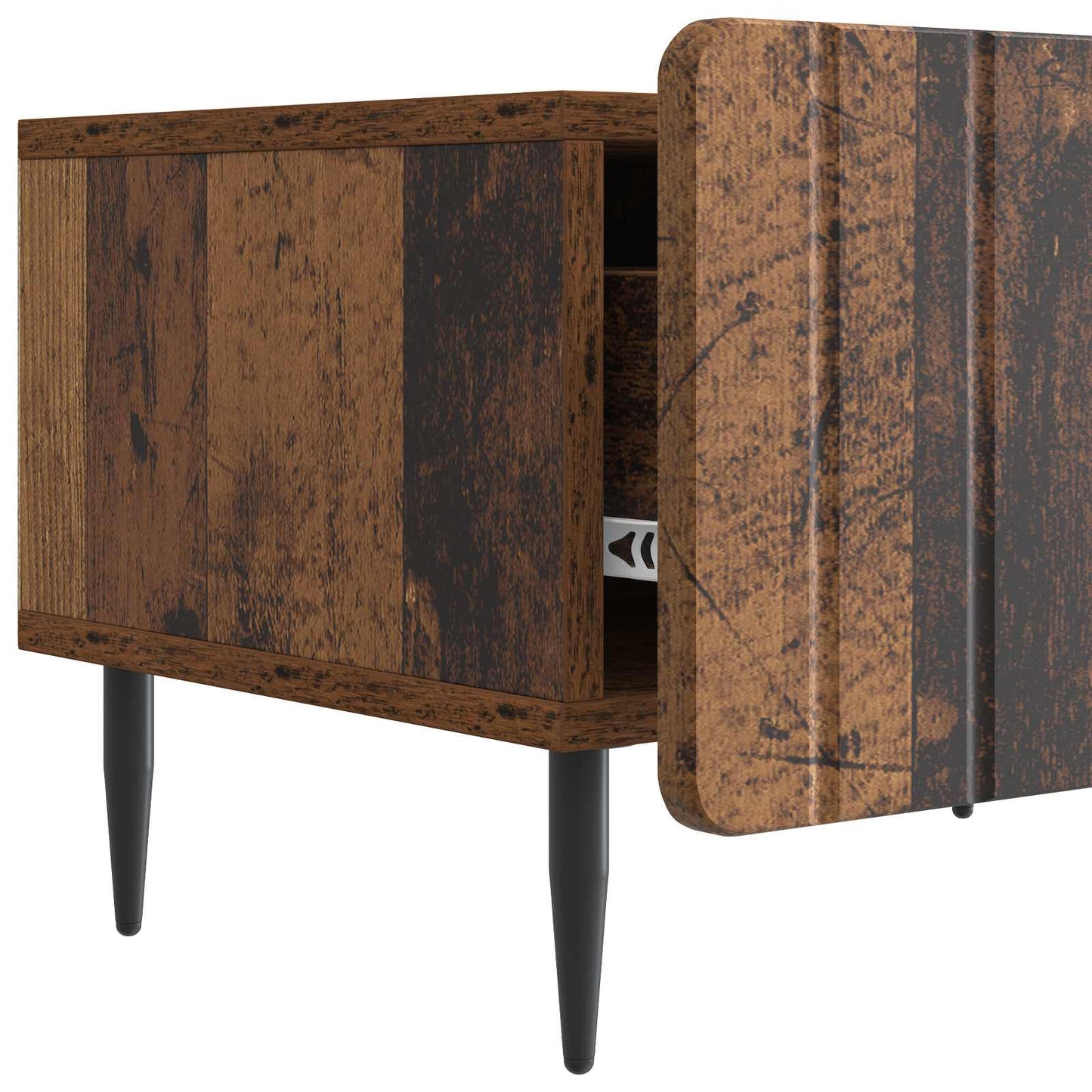 TV-skåp med låda Gammalt trä 147 x 34,5 x 32 cm Konstruerat trä