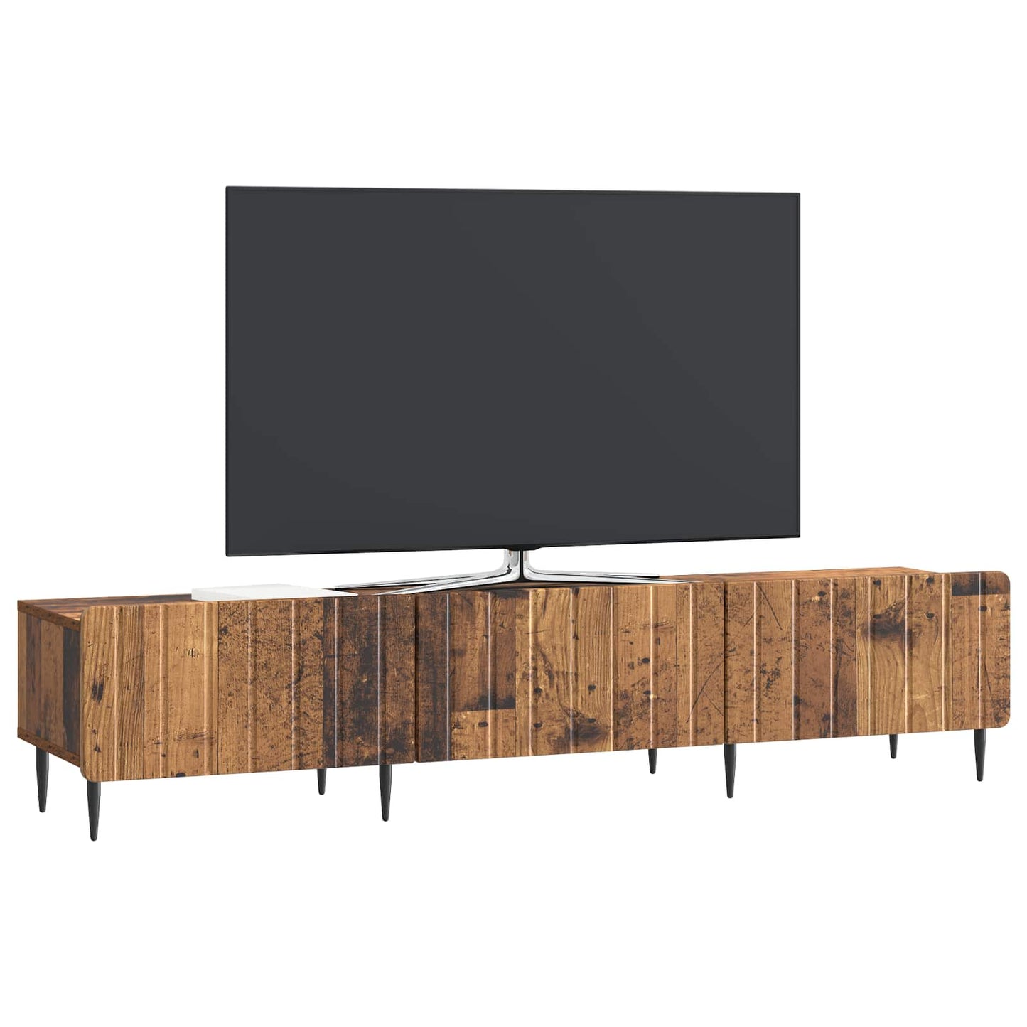 TV-skåp med låda Gammalt trä 147 x 34,5 x 32 cm Konstruerat trä