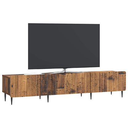 TV-skåp med låda Gammalt trä 147 x 34,5 x 32 cm Konstruerat trä