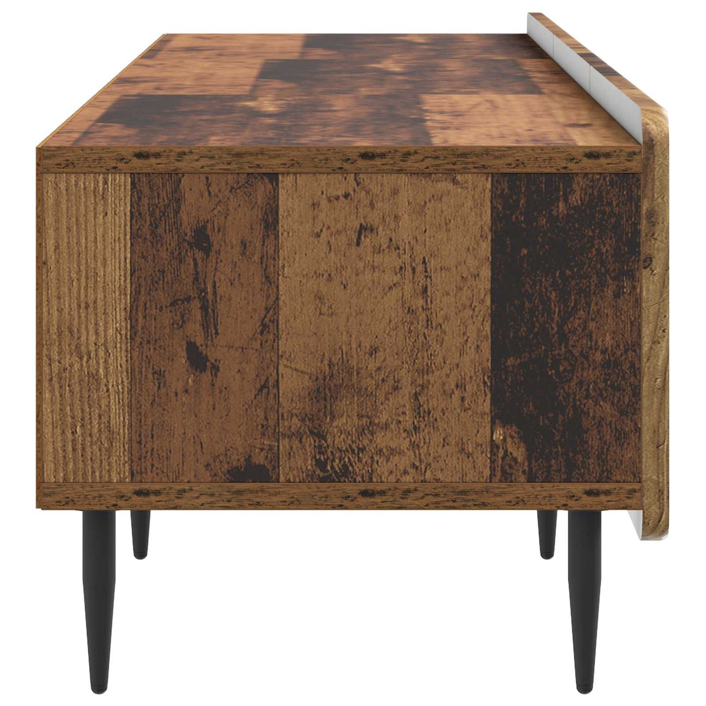 TV-skåp med låda Gammalt trä 147 x 34,5 x 32 cm Konstruerat trä