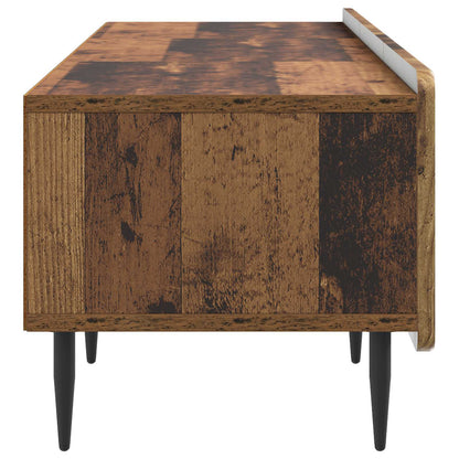 TV-skåp med låda Gammalt trä 147 x 34,5 x 32 cm Konstruerat trä