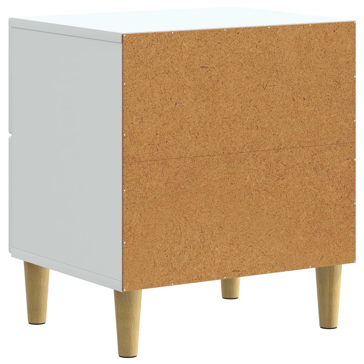 Nattduksbord 2 pcs Vit 43 x 34,5 x 48 cm Konstruerat trä