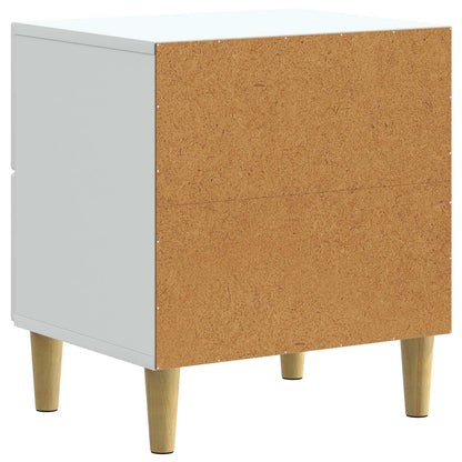 Nattduksbord 2 pcs Vit 43 x 34,5 x 48 cm Konstruerat trä