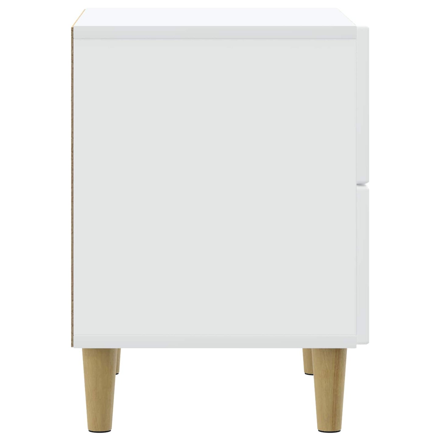 Nattduksbord 2 pcs Vit 43 x 34,5 x 48 cm Konstruerat trä