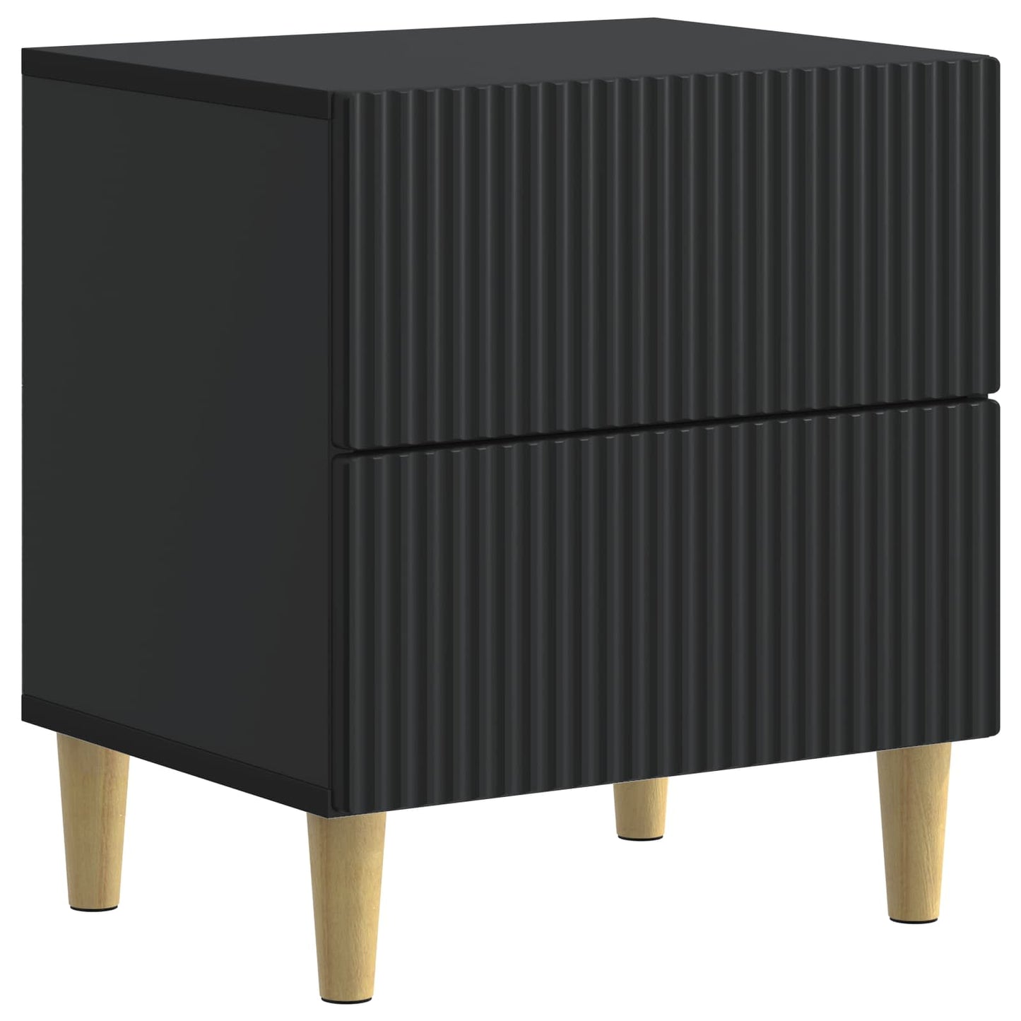 Nattduksbord 2 pcs Svart 43 x 34,5 x 48 cm Konstruerat trä