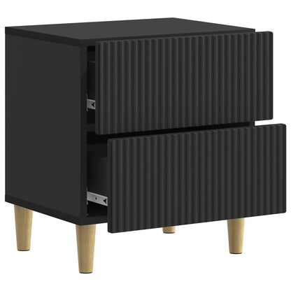 Nattduksbord 2 pcs Svart 43 x 34,5 x 48 cm Konstruerat trä
