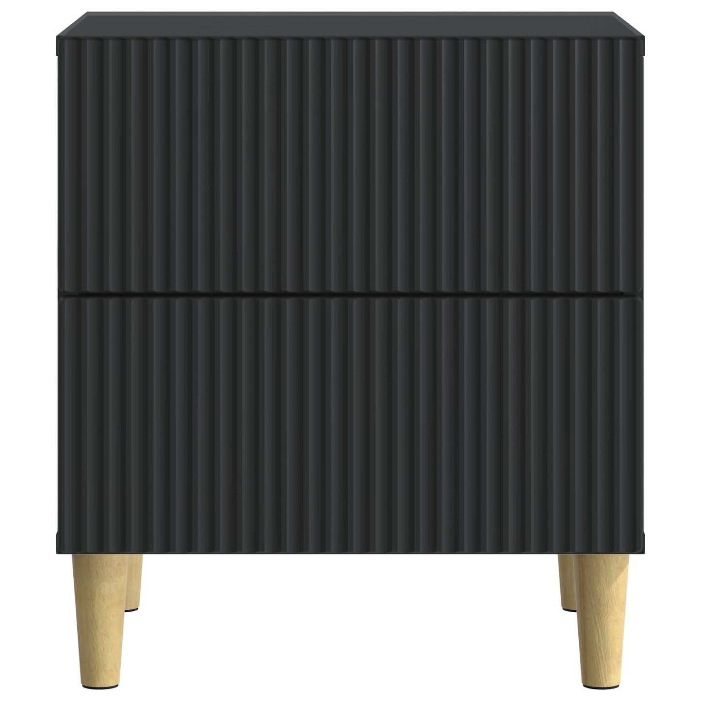 Nattduksbord 2 pcs Svart 43 x 34,5 x 48 cm Konstruerat trä