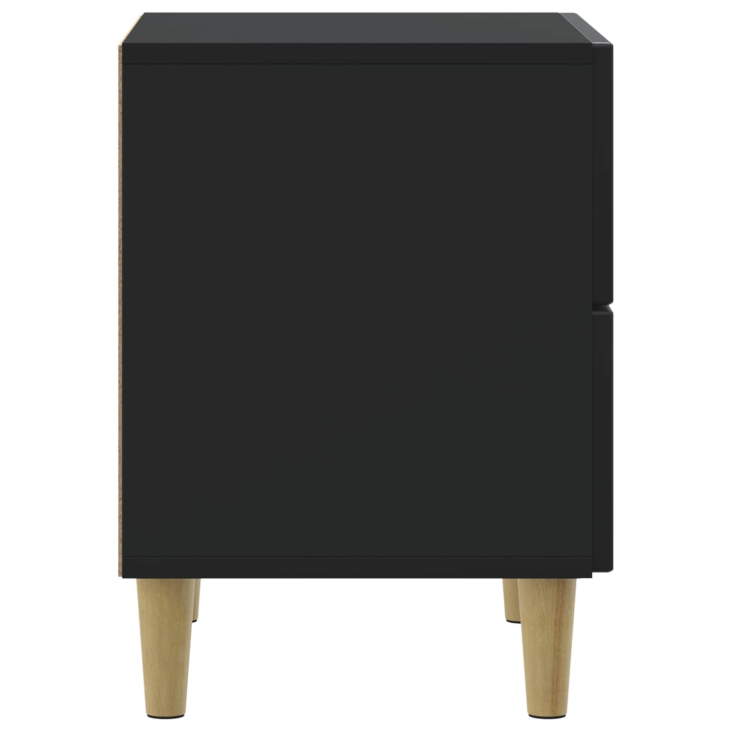 Nattduksbord 2 pcs Svart 43 x 34,5 x 48 cm Konstruerat trä