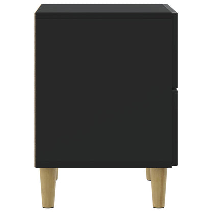 Nattduksbord 2 pcs Svart 43 x 34,5 x 48 cm Konstruerat trä