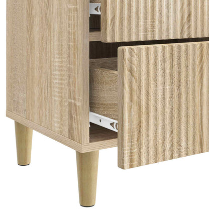 Nattduksbord 2 pcs Sonoma-ek 43 x 34,5 x 48 cm Konstruerat trä