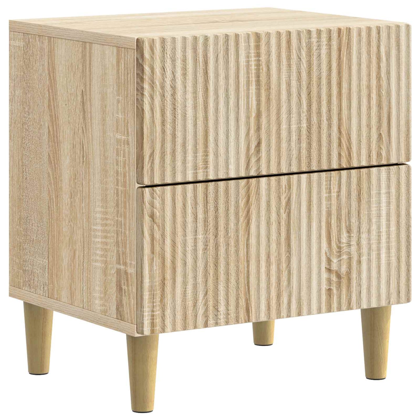 Nattduksbord 2 pcs Sonoma-ek 43 x 34,5 x 48 cm Konstruerat trä