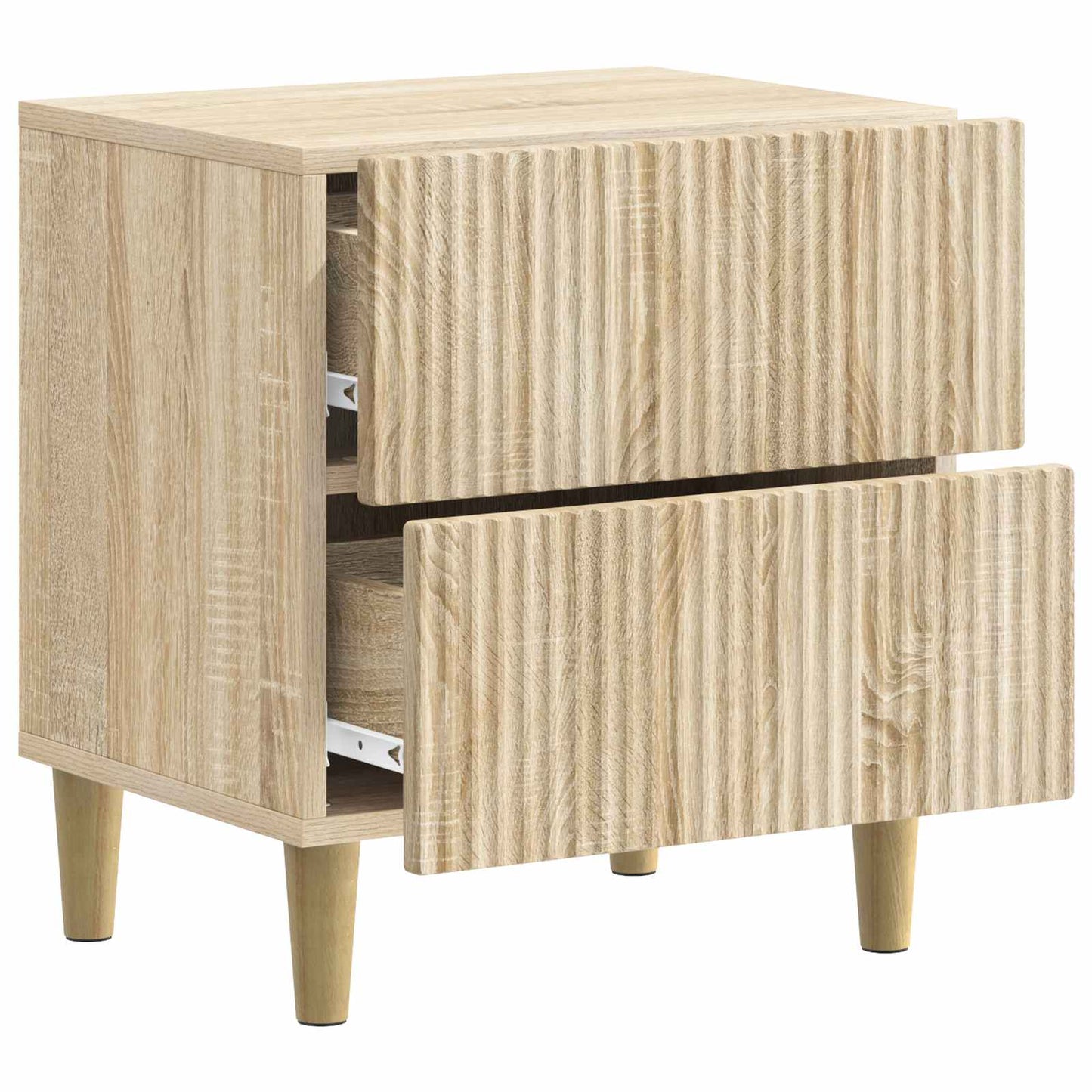 Nattduksbord 2 pcs Sonoma-ek 43 x 34,5 x 48 cm Konstruerat trä