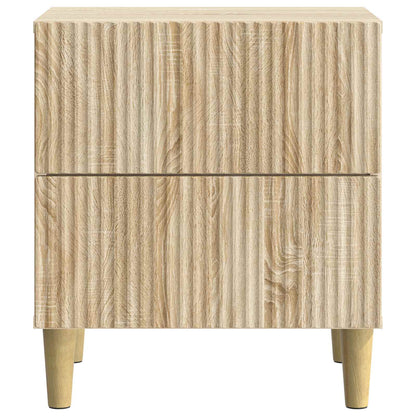 Nattduksbord 2 pcs Sonoma-ek 43 x 34,5 x 48 cm Konstruerat trä